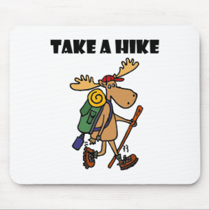 Smileteessports Funny Take A Hike Moose Hiking Mouse Pad