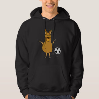 SmileteesSports  Llama Playing Soccer Hoodie