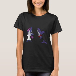 Smiletodaytees Funny Shark Bride And Groom _1 T-Shirt