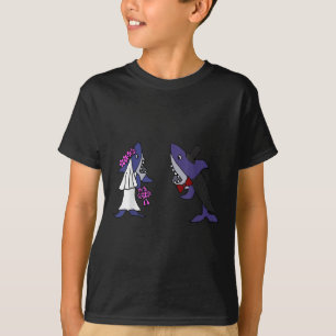 Smiletodaytees Funny Shark Bride And Groom _1 T-Shirt