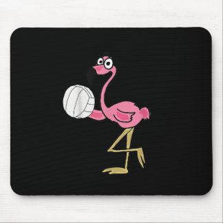Smiletodaytees Pink Flamingo Volleyball Mouse Pad