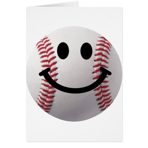 smiley baseball card | Zazzle