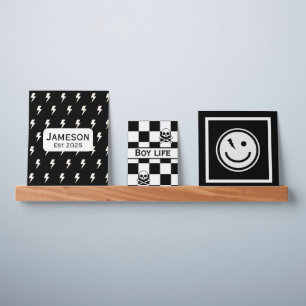 Smiley, Bolts & Checkers Customized Picture Ledge