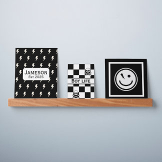 Smiley, Bolts & Checkers Customized Picture Ledge