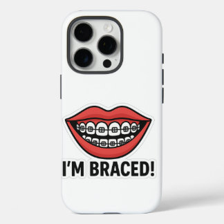 Smiley Braces Fun Sticker – Colorful Lips iPhone 16 Pro Case