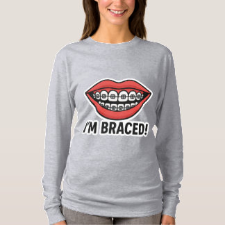 Smiley Braces Fun Sticker – Colorful Lips T-Shirt
