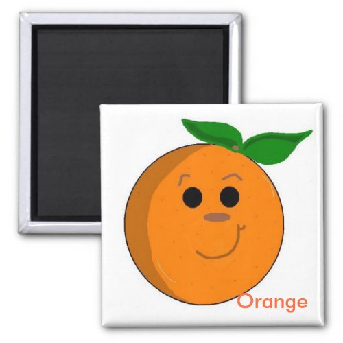 Smiley Citrus Orange Magnet