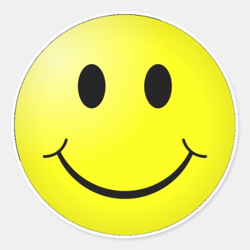 Smiley Classic Round Sticker