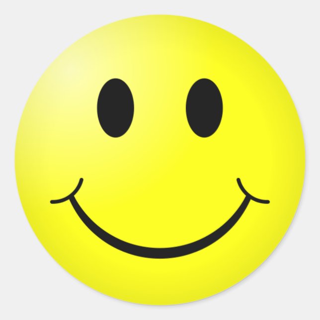 Smiley Classic Round Sticker (Front)