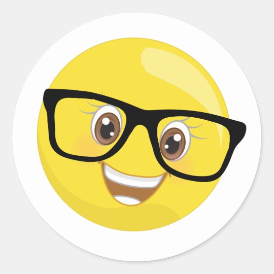 Smiley Emoji With Glasses Stickers