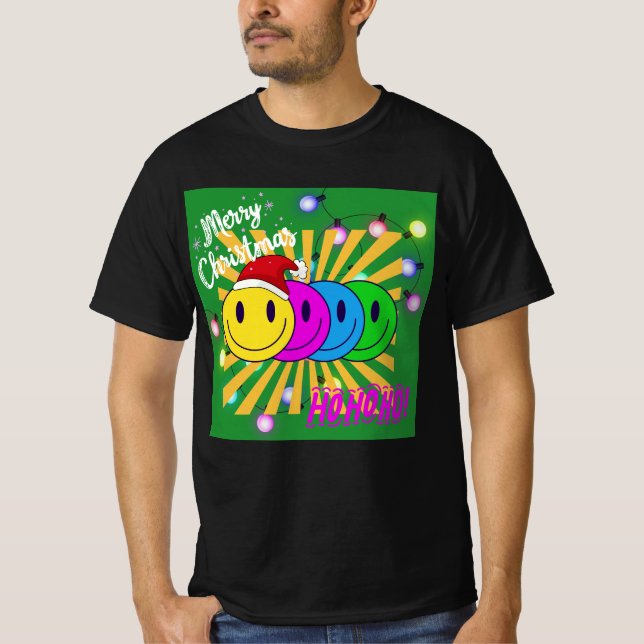 Smiley face ポップなクリスマスTシャツ♡ T-Shirt (Front)