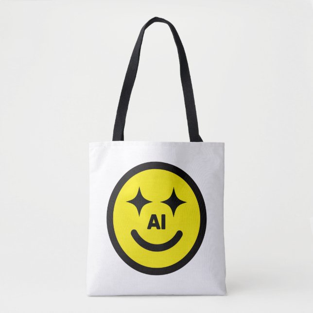 Smiley Face AI™ Tote Bag (Front)