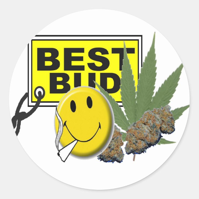 smiley face best bud collection sticker