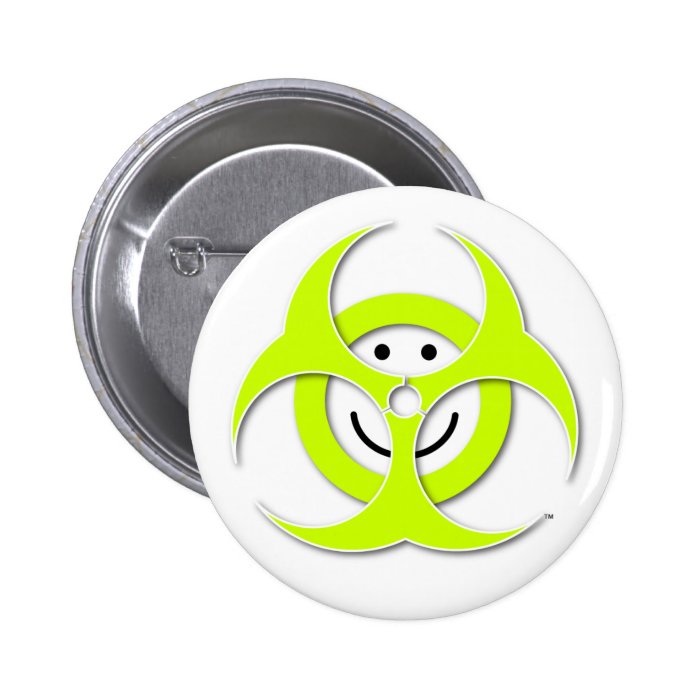 Smiley Face Biohazard Button