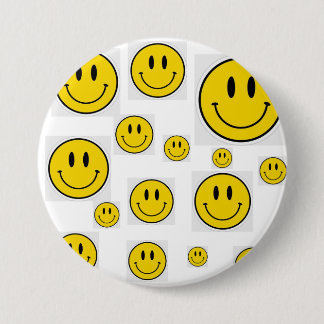 Smiley Face Brooch Button