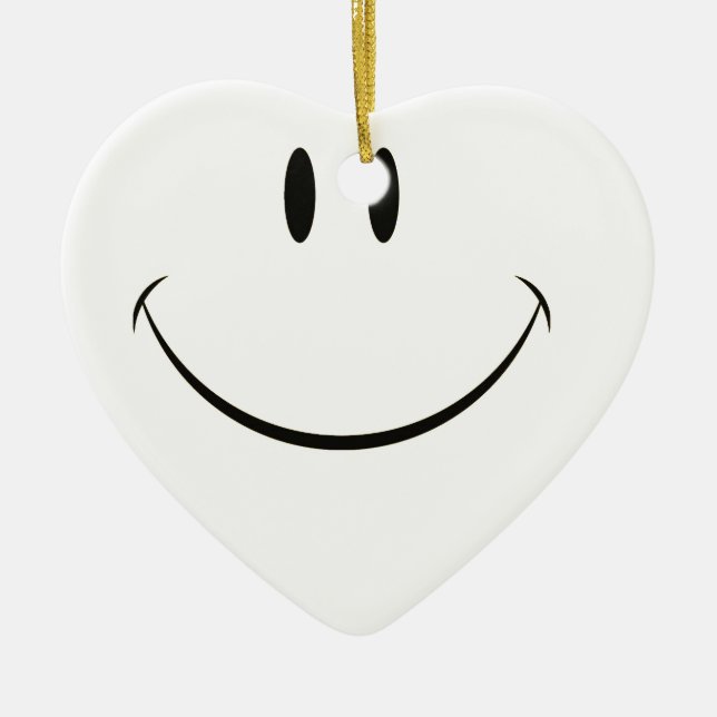 Smiley face ceramic ornament (Front)