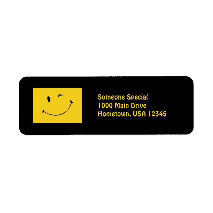 Smiley Face Custom Return Address Label