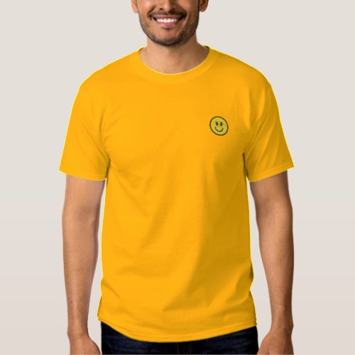 Smiley Face Embroidered T_Shirt