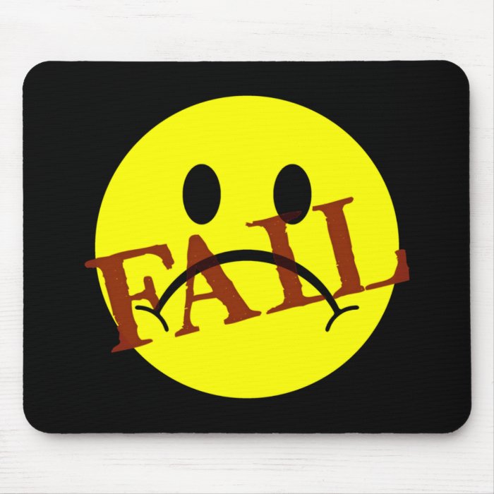 Smiley Face FAIL Mouse Mats