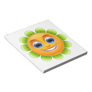 SMILEY FACE FLOWER NOTEPAD