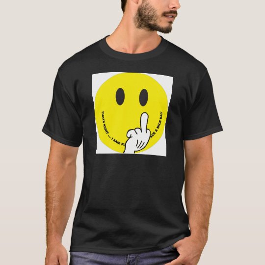 smiley face giving the finger T-Shirt
