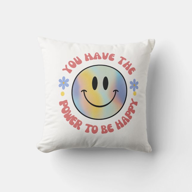 SMILEY FACE HAPY PILLOW   (Front)