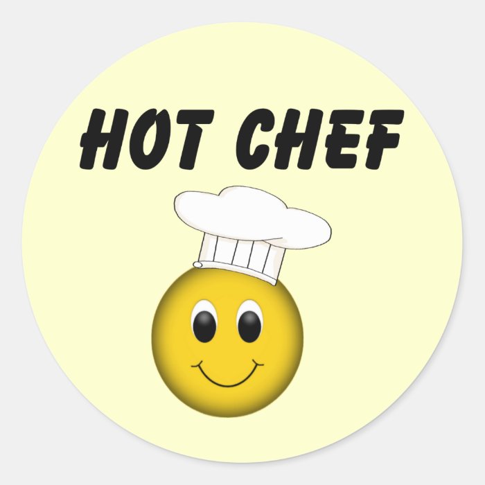 Smiley Face Hot Chef Sticker