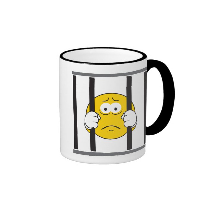 Smiley Face in Jail Coffee Mug