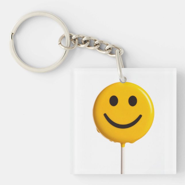 smiley face keychain (Front)