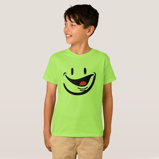 Smiley Face Kid's Basic T-shirt (Front Full)