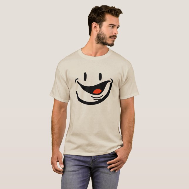 Smiley Face Men's Basic T-Shirt (Front Full)