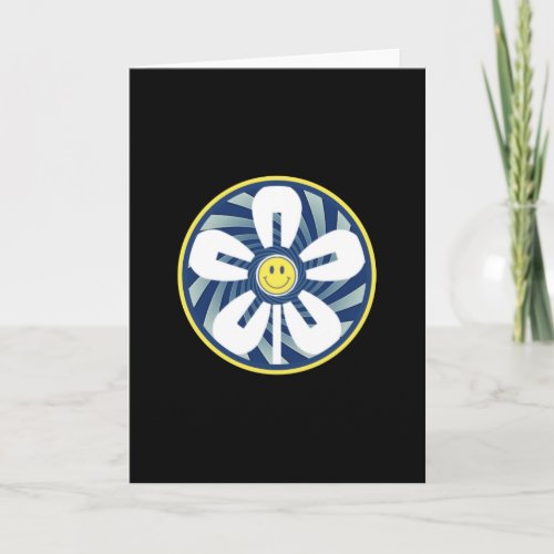 Smiley Face Pinwheel Flower Design Card