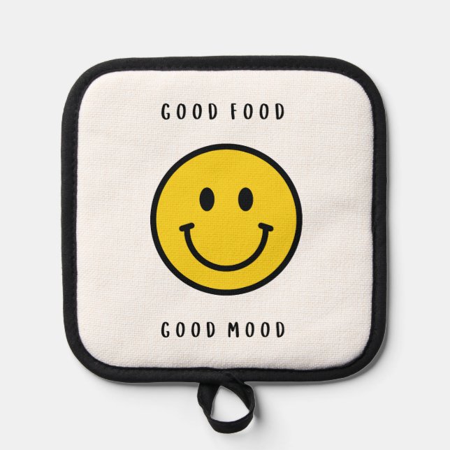 Smiley face pot holder, emoji face holder (Front)