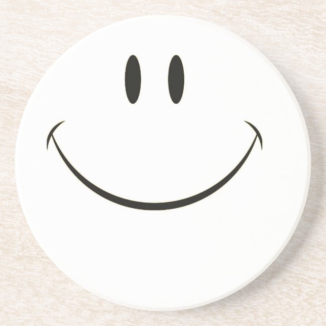 Smiley face sandstone coaster (Front)