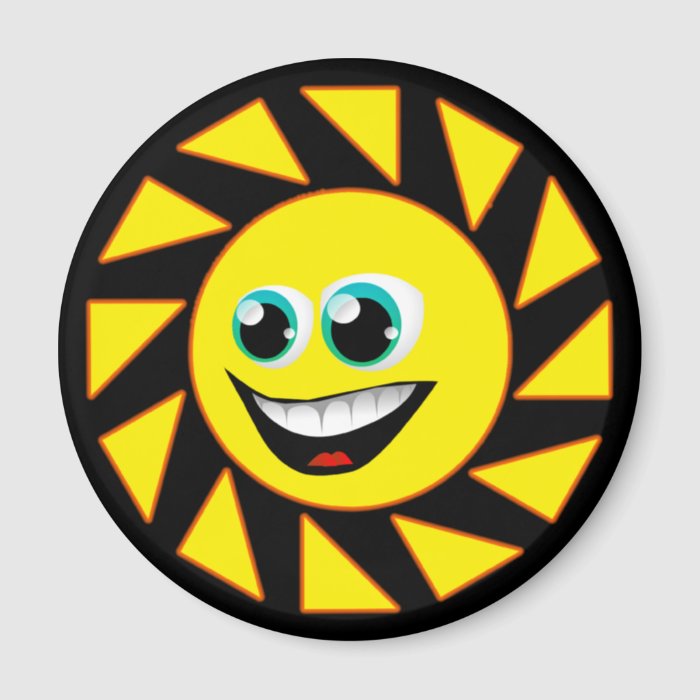 SMILEY FACE SUN MAGNET