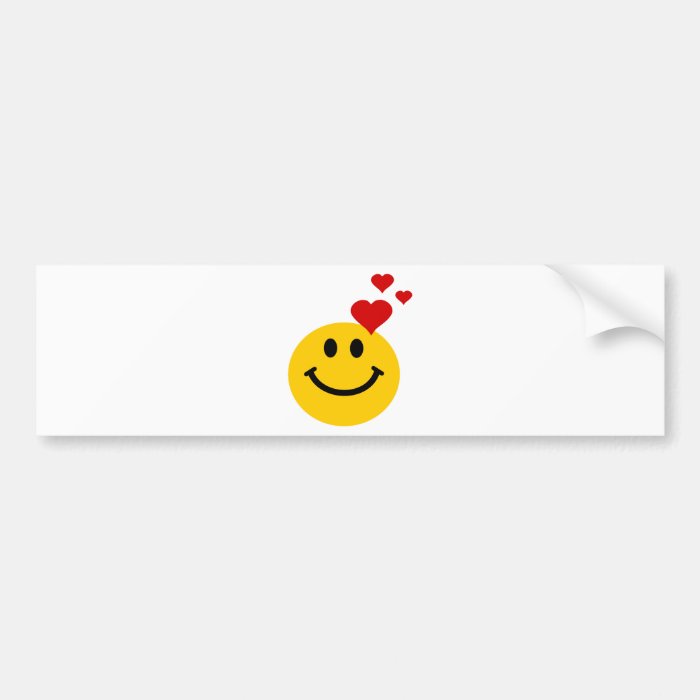 Smiley in Love Bumper Sticker