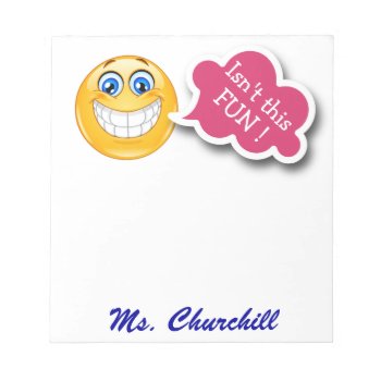 Smiley Note Pad - Srf by sharonrhea at Zazzle