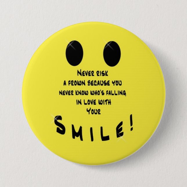 Smiley-Pin Pinback Button (Front)