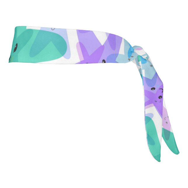 Smiley Star  Tie Headband (Rotate 90)