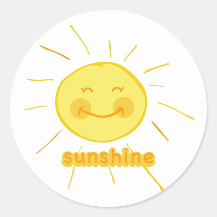 Smiley Sunshine Round Stickers