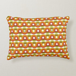 Smiley Vintage Retro Pattern No. 02 Accent Pillow
