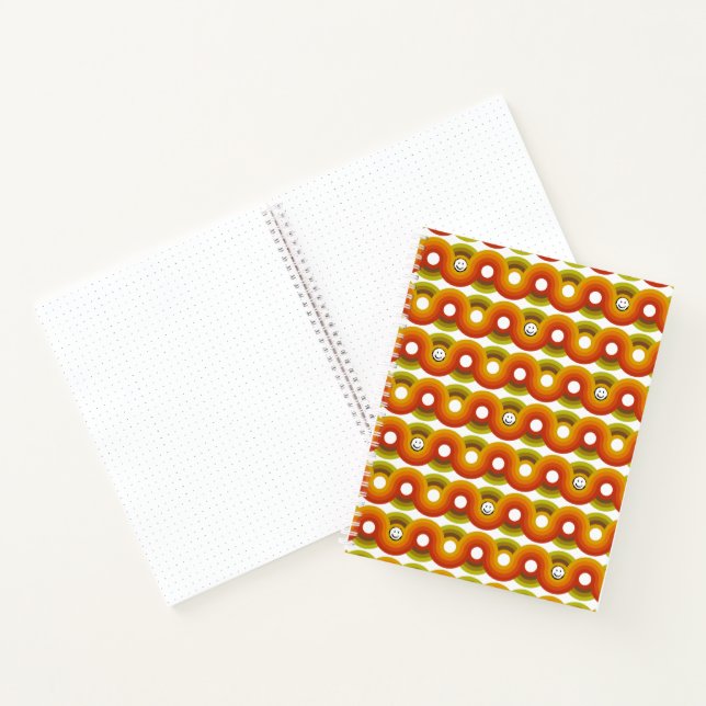 Smiley Vintage Retro Pattern No. 02 Notebook (Inside)