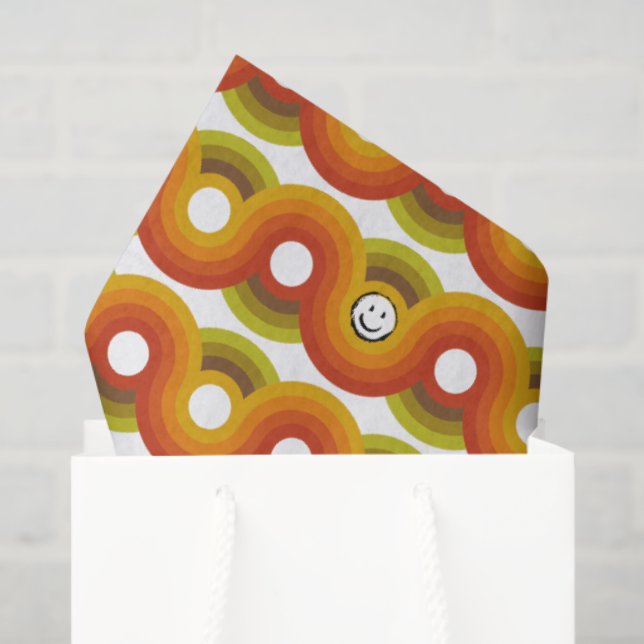 Smiley Vintage Retro Pattern No. 02 Tissue Paper (Gift Bag)