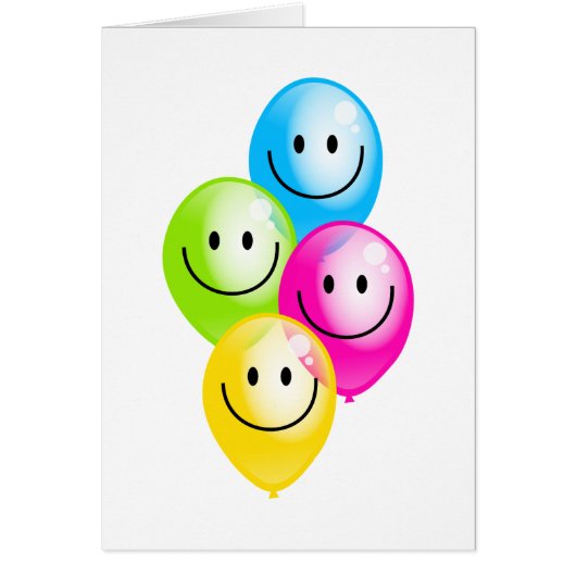 Smilie Balloons Cards (Front)