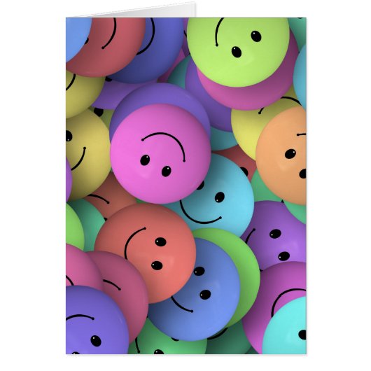 SMILIE COLLAGE HAPPY FACES COLORFUL BACKGROUNDS WA (Front)