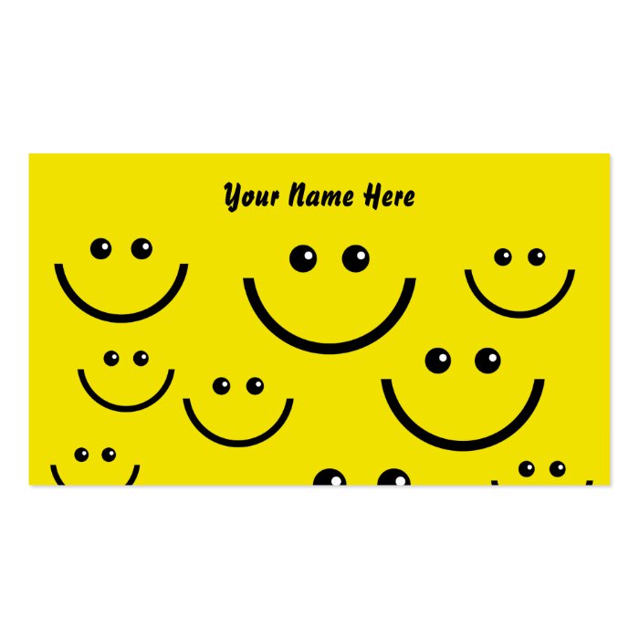 Smilie Face Background, Your Name Here Business Cards