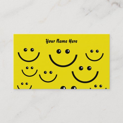 Smilie Face Background, Your Name Here Business Cards