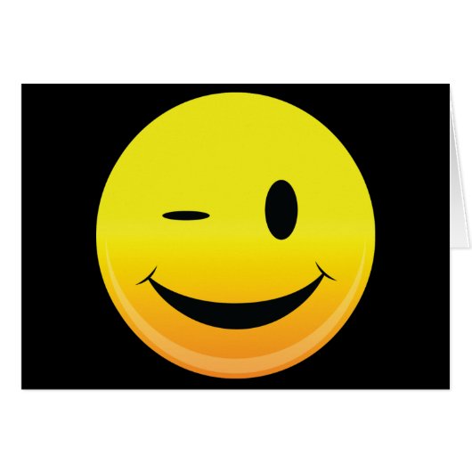 Smilie Face Wink Cards (Front Horizontal)