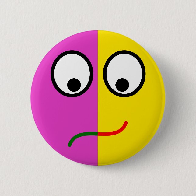Smilie lauchen wines laughing crying pinback button (Front)