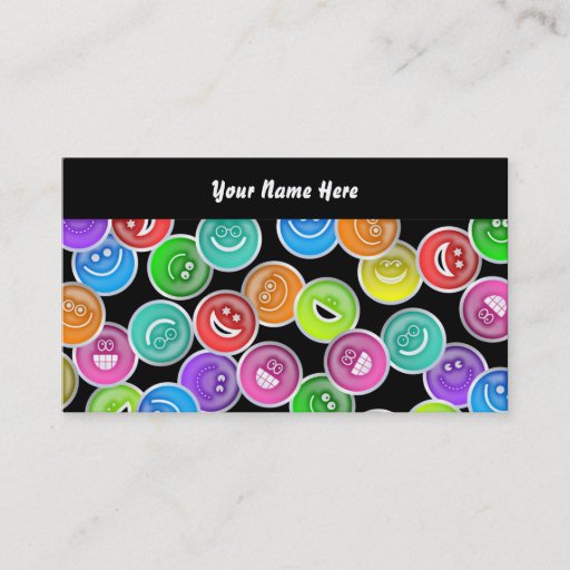 Customizable Smilie Wallpaper, Your Name Here Business Card